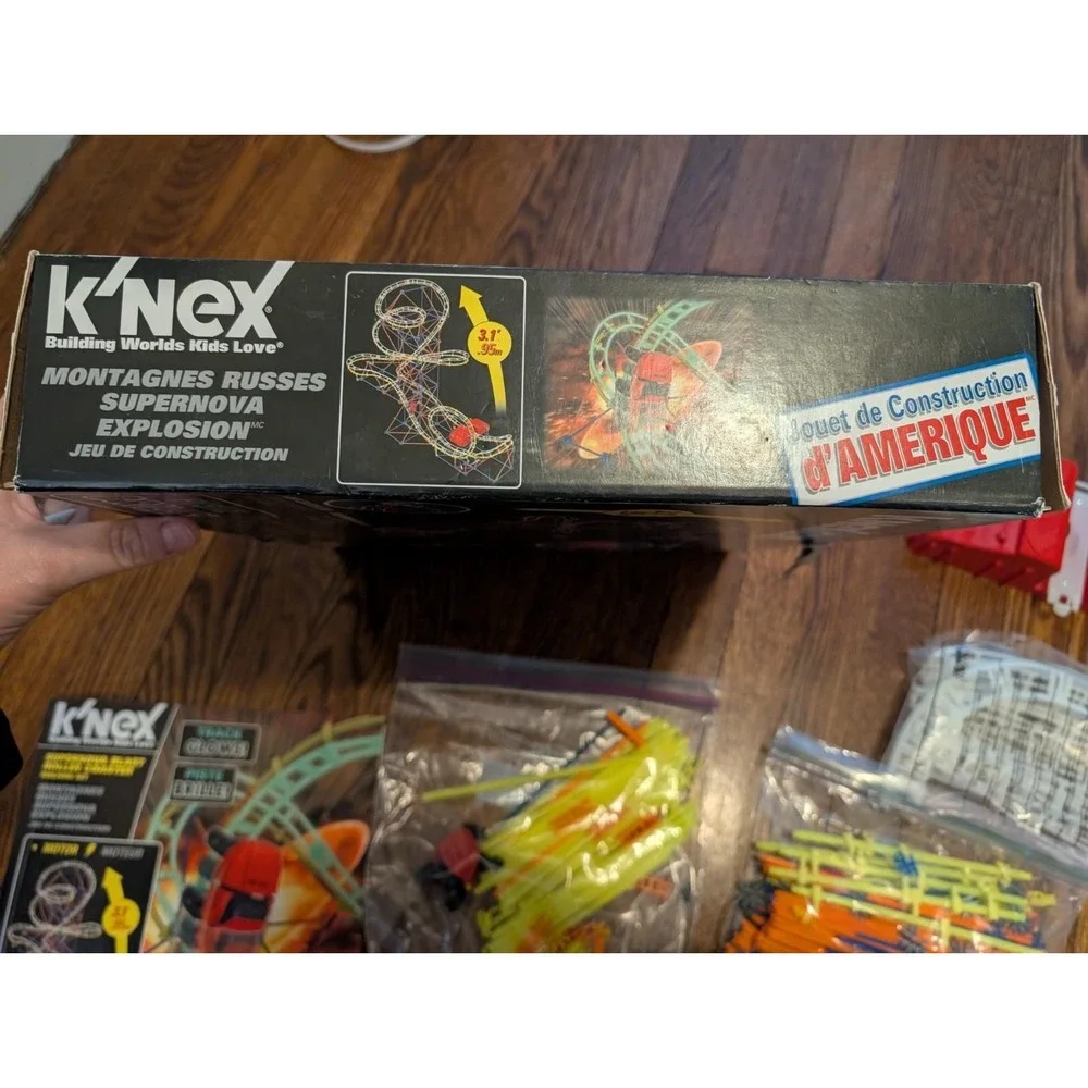 Vintage K'Nex‎ Supernova Blast Roller Coaster Glows In Dark Rare